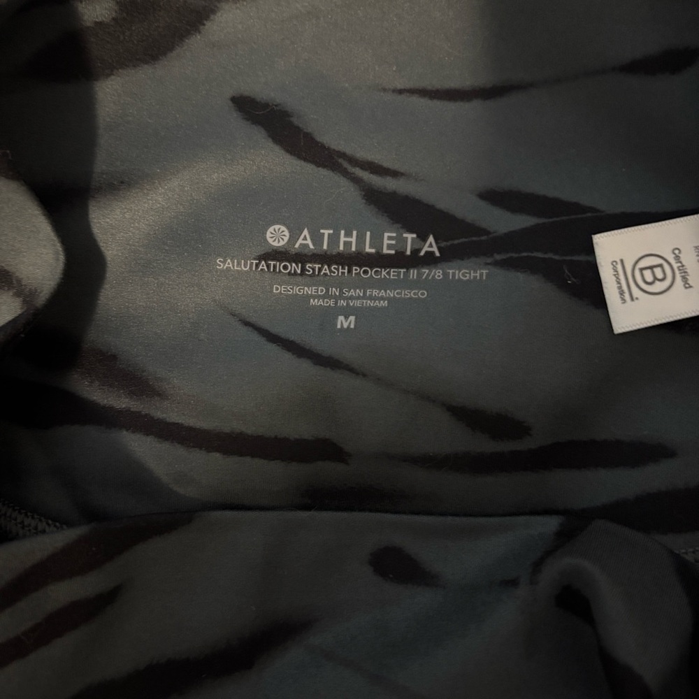 Athleta Black and Gray Leggings
